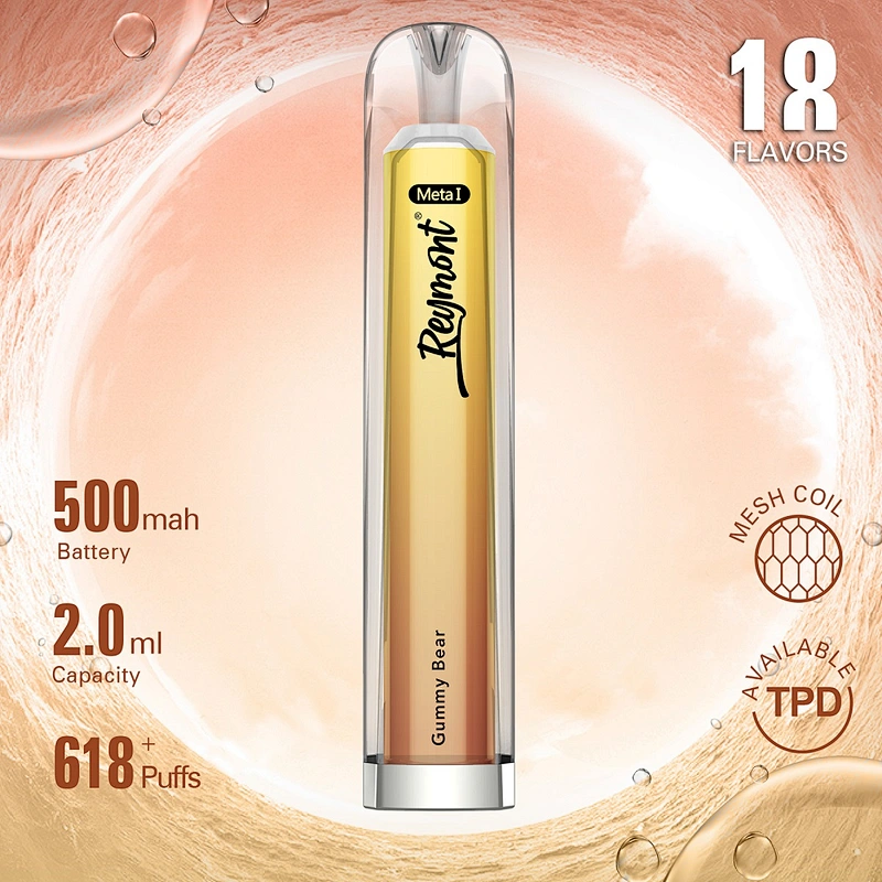 Reymont Meta I like Crystal TPD Available Mesh Coil up to 618 Puffs Disposable Electronic Cigarette Vape pen