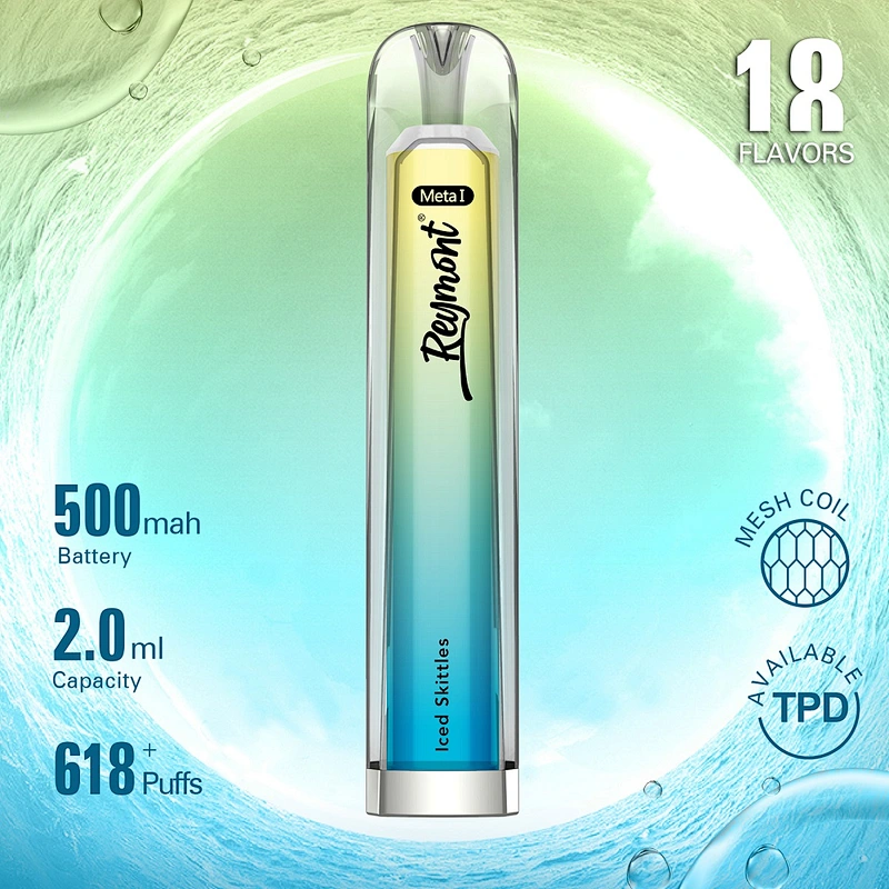 Reymont Meta I like Crystal TPD Available Mesh Coil up to 618 Puffs Disposable Electronic Cigarette Vape pen