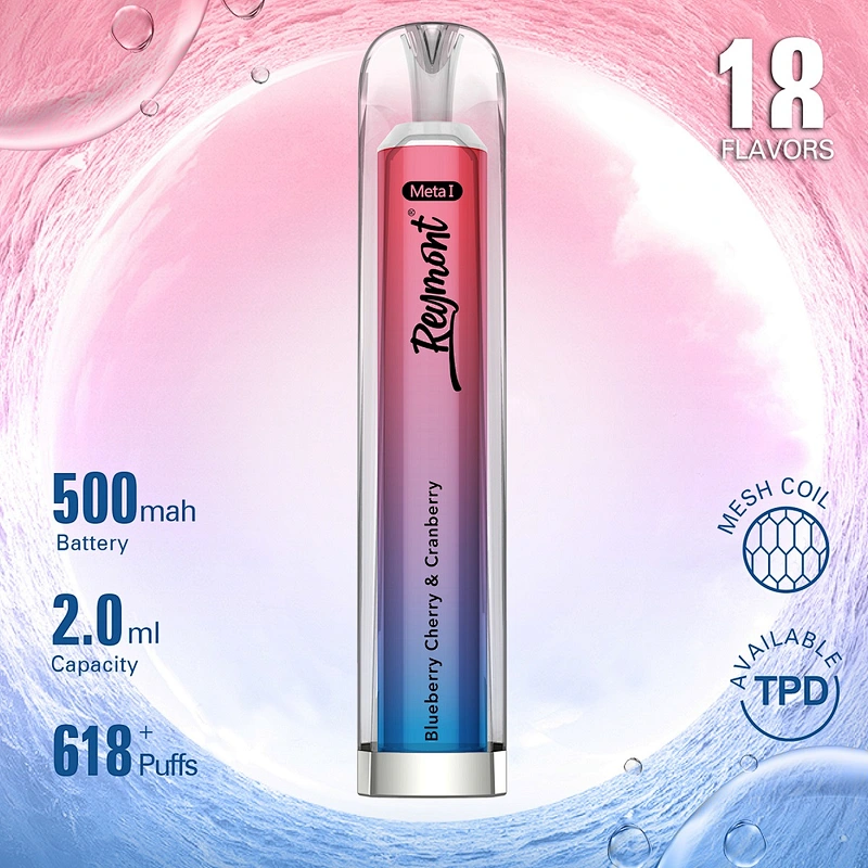 Reymont Meta I like Crystal TPD Available Mesh Coil up to 618 Puffs Disposable Electronic Cigarette Vape pen