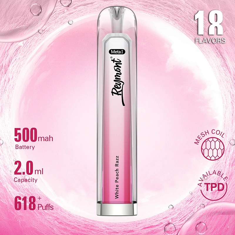 Reymont Meta I like Crystal TPD Available Mesh Coil up to 618 Puffs Disposable Electronic Cigarette Vape pen
