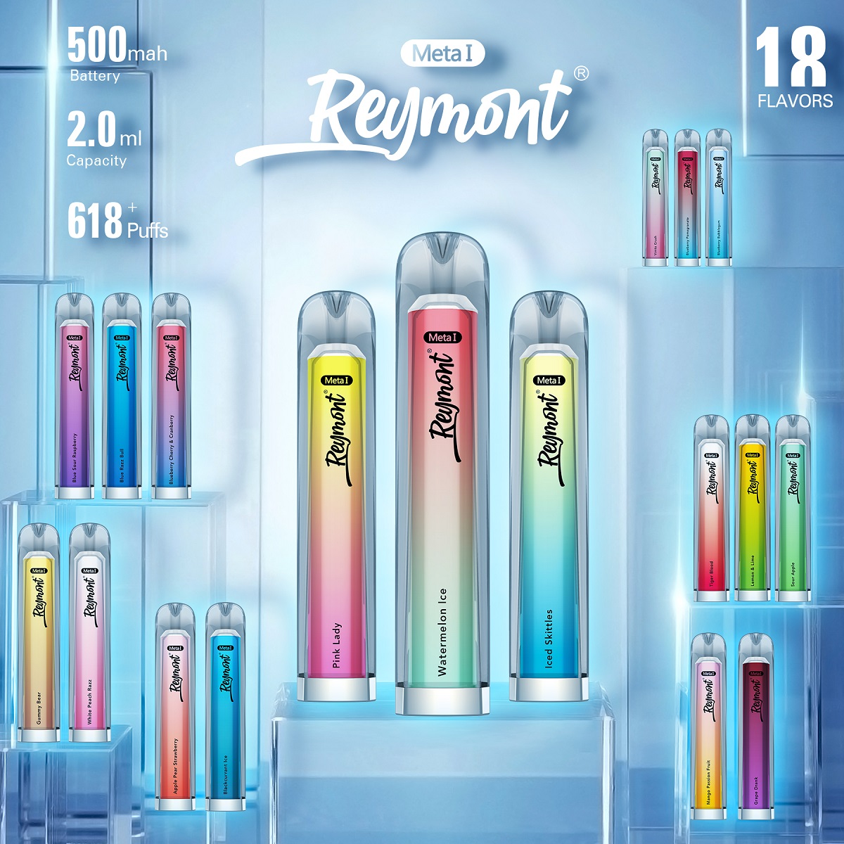 Reymont Meta I, Reymont 618, 618 Puffs, Reymont Vape, Reymont Disposable, Reymont vape pen, Disposable Vape pen, Disposable Electronic Cigarette, Reymont Electronic Cigarette, Mesh Coil, Reymont Crystal, Reymont TPD Available