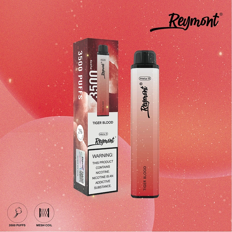 Reymont Meta III Mesh Coil up to 3788 Puffs 21350 Battery 12ML Capacity Disposable Electronic Cigarette Vape pen
