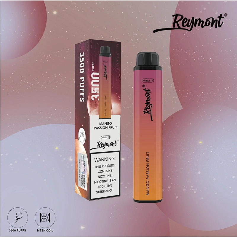 Reymont Meta III Mesh Coil up to 3788 Puffs 21350 Battery 12ML Capacity Disposable Electronic Cigarette Vape pen