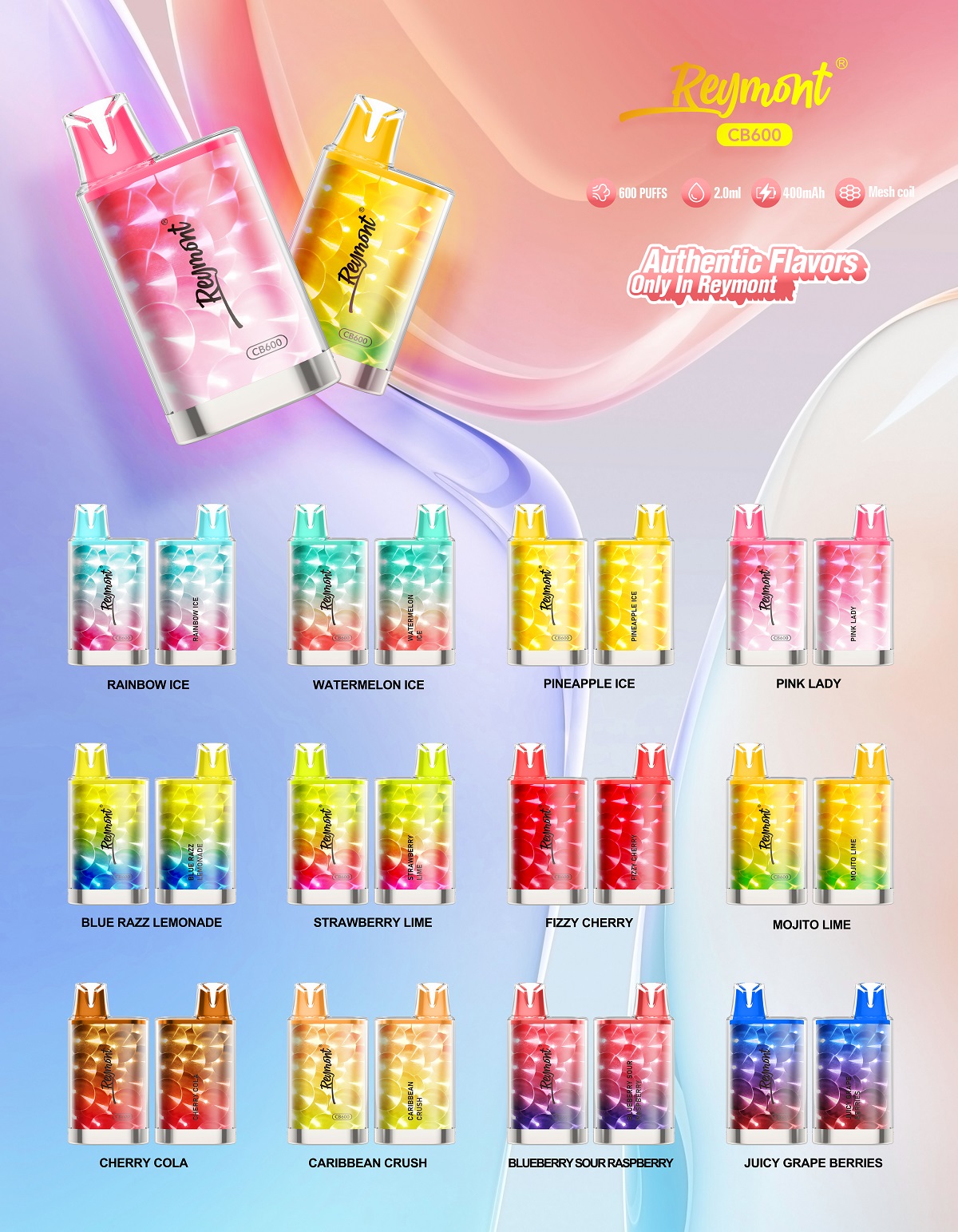 Reymont CB600, CB600 PUFFS, 600 PUFFS, Crystal Box Mod
