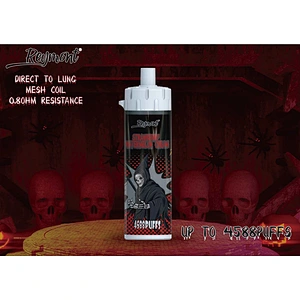 Reymont DTL Big and Bigger Vape Cloudy 0.8ohm Up to 4588 Puffs Direct To Lung Mesh Coil as Steel Cannon Rechargeable Disposable Electronic Cigarette Vape pen