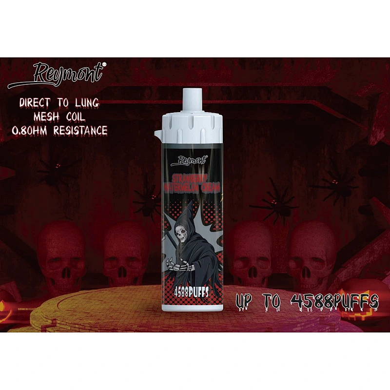Reymont DTL Big and Bigger Vape Cloudy 0.8ohm Up to 4588 Puffs Direct To Lung Mesh Coil as Steel Cannon Rechargeable Disposable Electronic Cigarette Vape pen