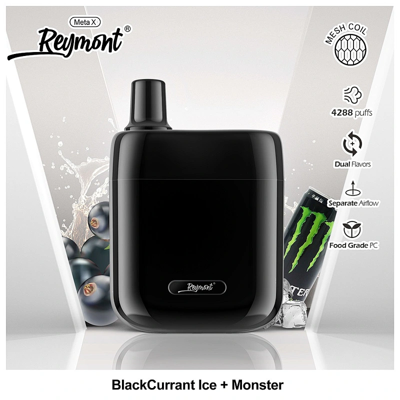 Reymont Meta X Dual Flavors Mesh Coil Up to 4288 Puffs Rechargeable Disposable Electronic Cigarette Vape pen