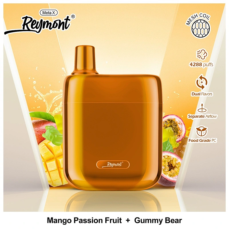 Reymont Meta X Dual Flavors Mesh Coil Up to 4288 Puffs Rechargeable Disposable Electronic Cigarette Vape pen