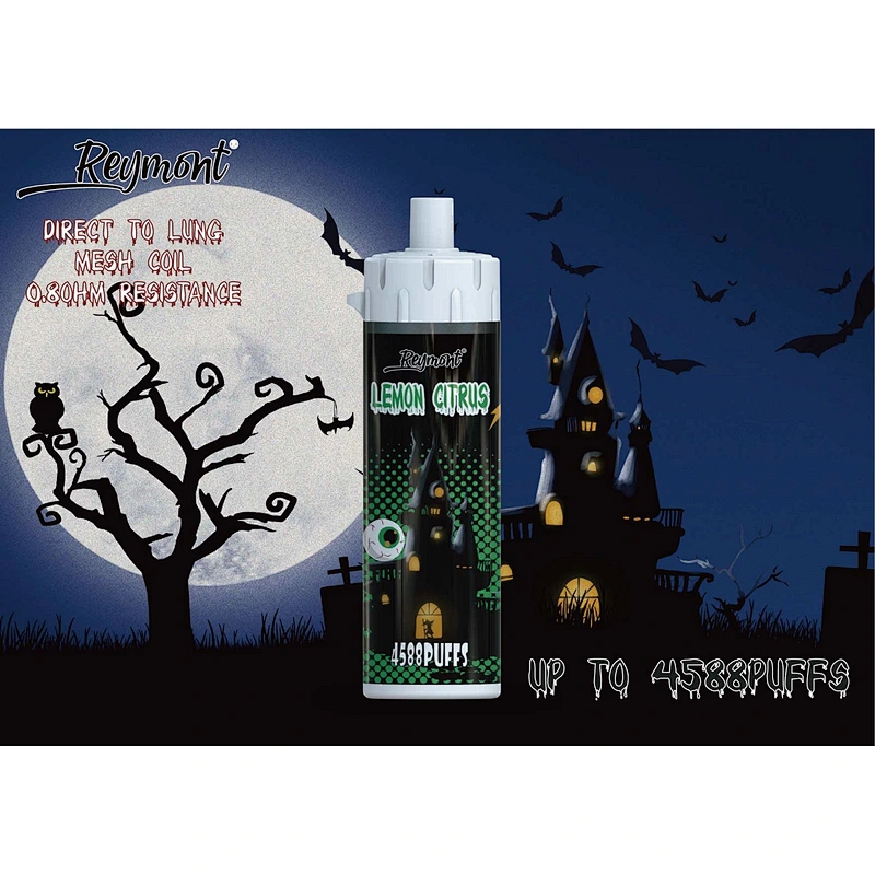 Reymont DTL Big and Bigger Vape Cloudy 0.8ohm Up to 4588 Puffs Direct To Lung Mesh Coil as Steel Cannon Rechargeable Disposable Electronic Cigarette Vape pen