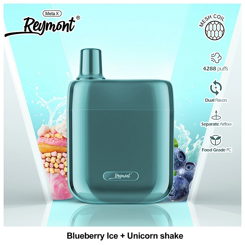 Reymont Meta X Dual Flavors Mesh Coil Up to 4288 Puffs Rechargeable Disposable Electronic Cigarette Vape pen