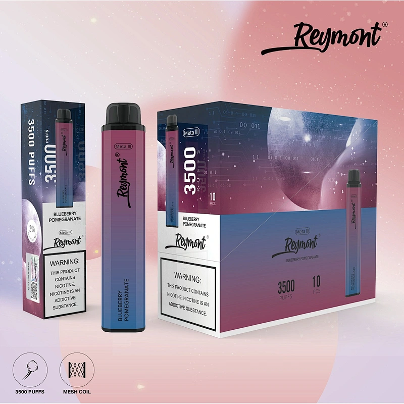 Reymont Meta III Mesh Coil up to 3788 Puffs 21350 Battery 12ML Capacity Disposable Electronic Cigarette Vape pen