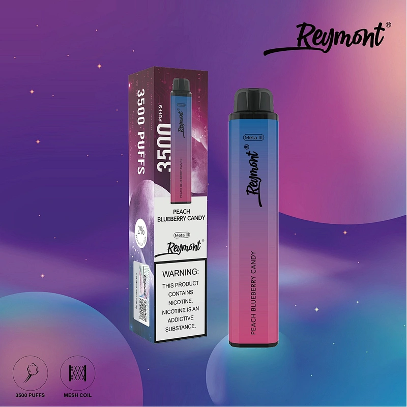 Reymont Meta III Mesh Coil up to 3788 Puffs 21350 Battery 12ML Capacity Disposable Electronic Cigarette Vape pen