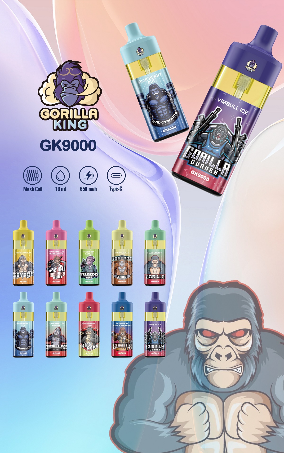 Gorilla King 9000, GK9000 Puffs, Reymont GK9000
