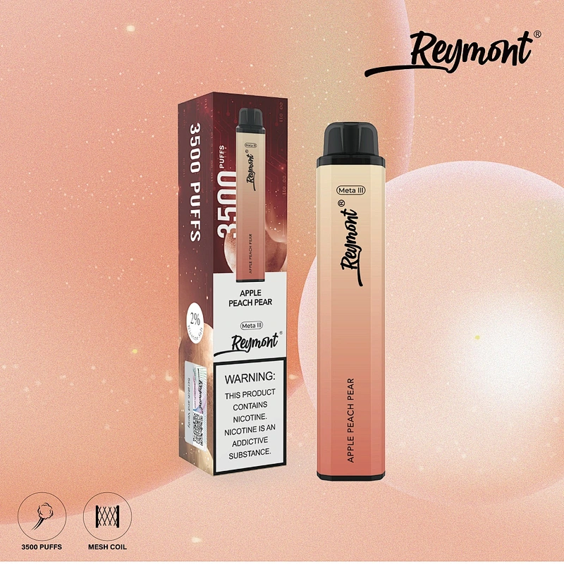 Reymont Meta III Mesh Coil up to 3788 Puffs 21350 Battery 12ML Capacity Disposable Electronic Cigarette Vape pen
