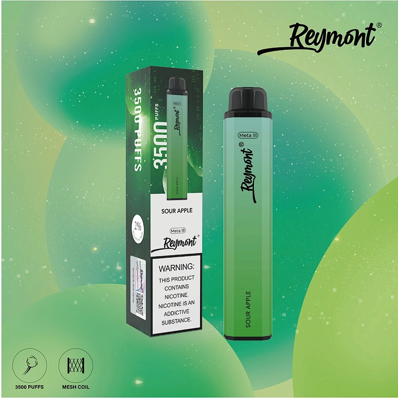 Reymont Meta III Mesh Coil up to 3788 Puffs 21350 Battery 12ML Capacity Disposable Electronic Cigarette Vape pen