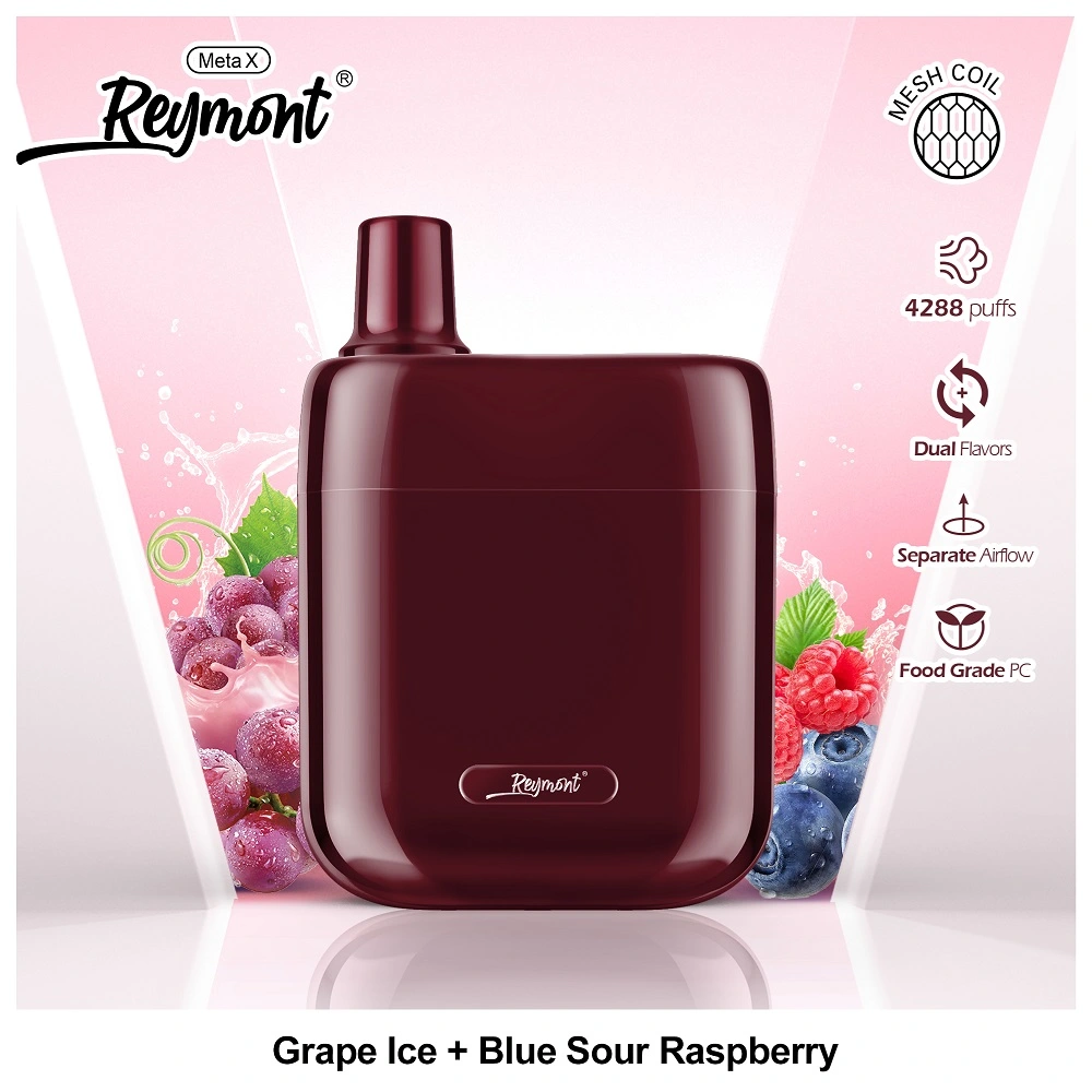 Reymont Meta X, Dual Flavors, Mesh Coil, Reymont 4288, 4288 Puffs, Vacuum Plating, Rechargeable Battery, Reymont Vape, Reymont Disposable, Reymont Vape pen, Reymont Electronic Cigarette, Disposable Vape pen - ReyMont Technology Co., Ltd. Reymont Meta X, Dual Flavors, Mesh Coil, Reymont 4288, 4288 Puffs, Vacuum Plating, Rechargeable Battery, Reymont Vape, Reymont Disposable, Reymont Vape pen, Reymont Electronic Cigarette, Disposable Vape pen - ReyMont Technology Co., Ltd.