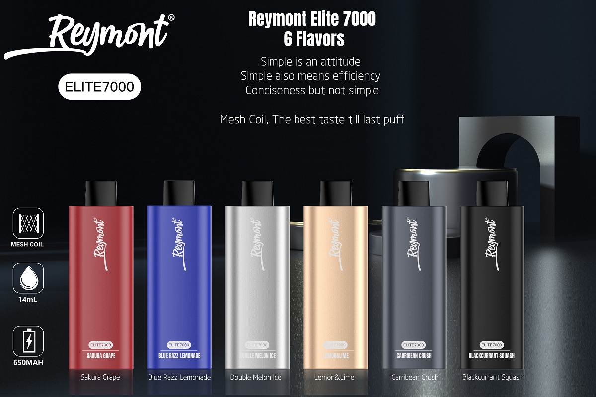 Reymont Elite 7000 Puffs Wonderfull Flavour Mesh Coil Until Last Puff Love  the Power Love the Price Disposable Vape Pen Electronic Cigarette - ReyMont  Technology Co., Ltd.