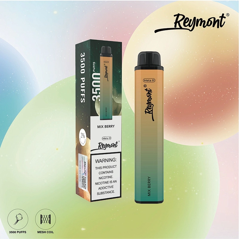 Reymont Meta III Mesh Coil up to 3788 Puffs 21350 Battery 12ML Capacity Disposable Electronic Cigarette Vape pen