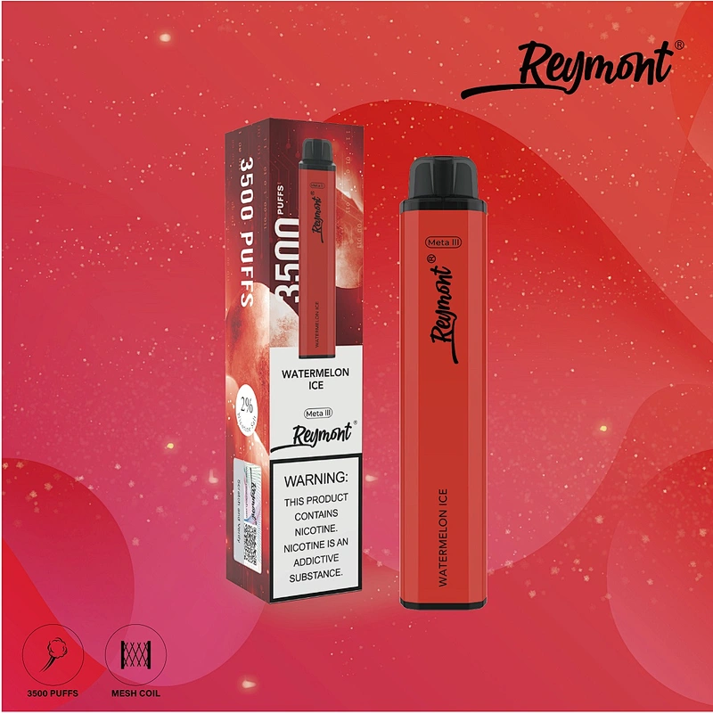 Reymont Meta III Mesh Coil up to 3788 Puffs 21350 Battery 12ML Capacity Disposable Electronic Cigarette Vape pen