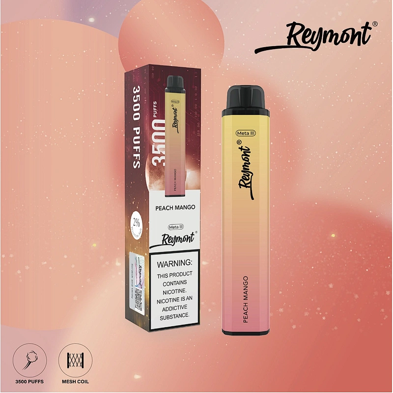 Reymont Meta III Mesh Coil up to 3788 Puffs 21350 Battery 12ML Capacity Disposable Electronic Cigarette Vape pen