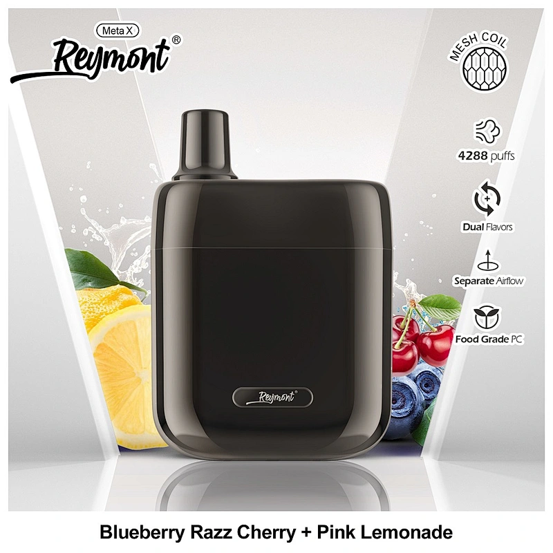Reymont Meta X Dual Flavors Mesh Coil Up to 4288 Puffs Rechargeable Disposable Electronic Cigarette Vape pen