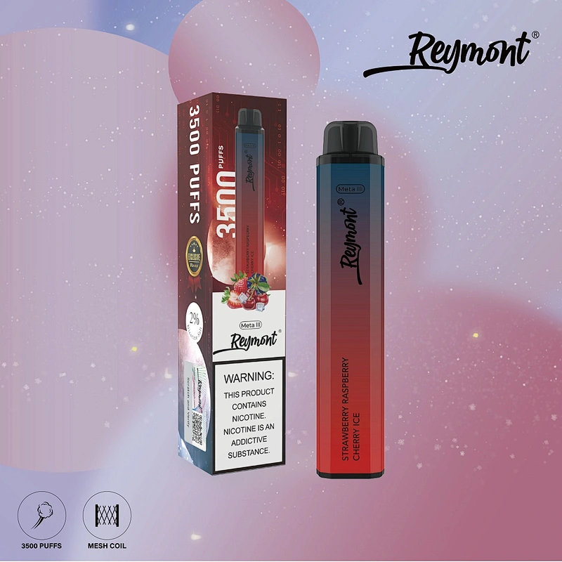Reymont Meta III Mesh Coil up to 3788 Puffs 21350 Battery 12ML Capacity Disposable Electronic Cigarette Vape pen