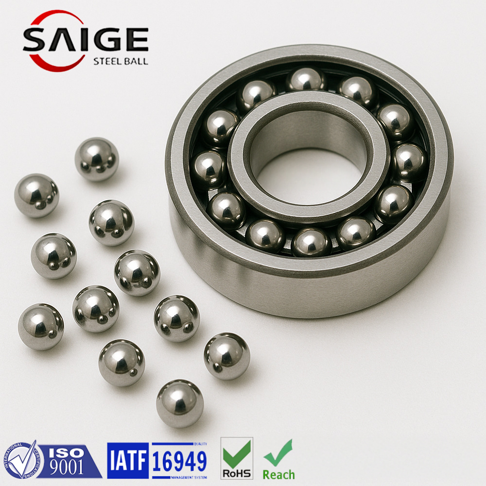 Steel balls for deep groove ball bearings, export-grade bearing steel balls, packed in iron drums + pallets, with complete customs declaration documents