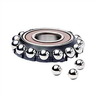Low friction coefficient steel ball