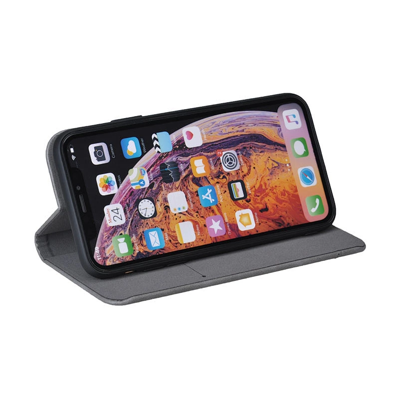 PU Leather Phone Flip Cover Phone Wallet Case Card Slots & Stand Function