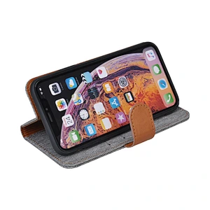 Leather Phone Flip Cover Phone Book Case With Buckle