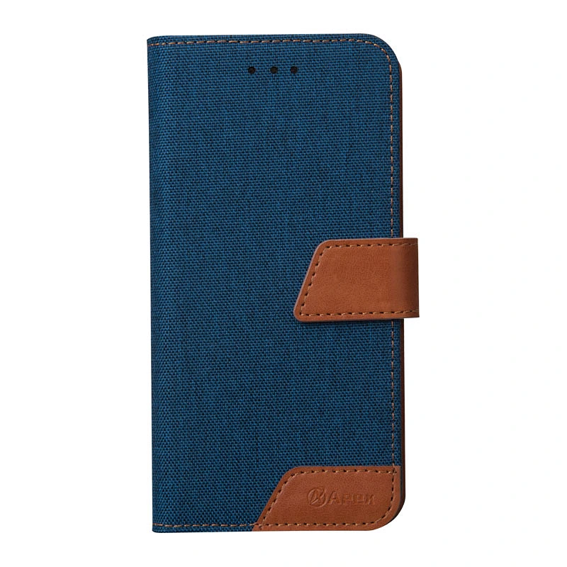 Fabric Phone Wallet Case Cell Phone Flip Cover With Buckle