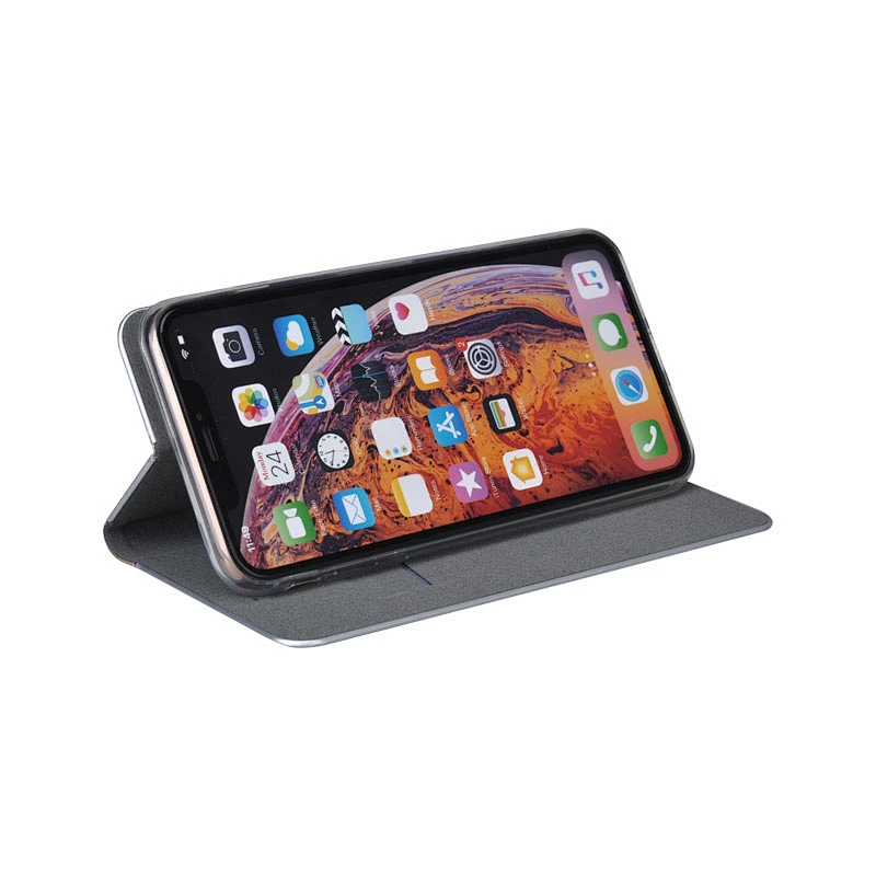 PU Leather Phone Book Case Wallet Case Flip Cover With Card Slots & Stand Function