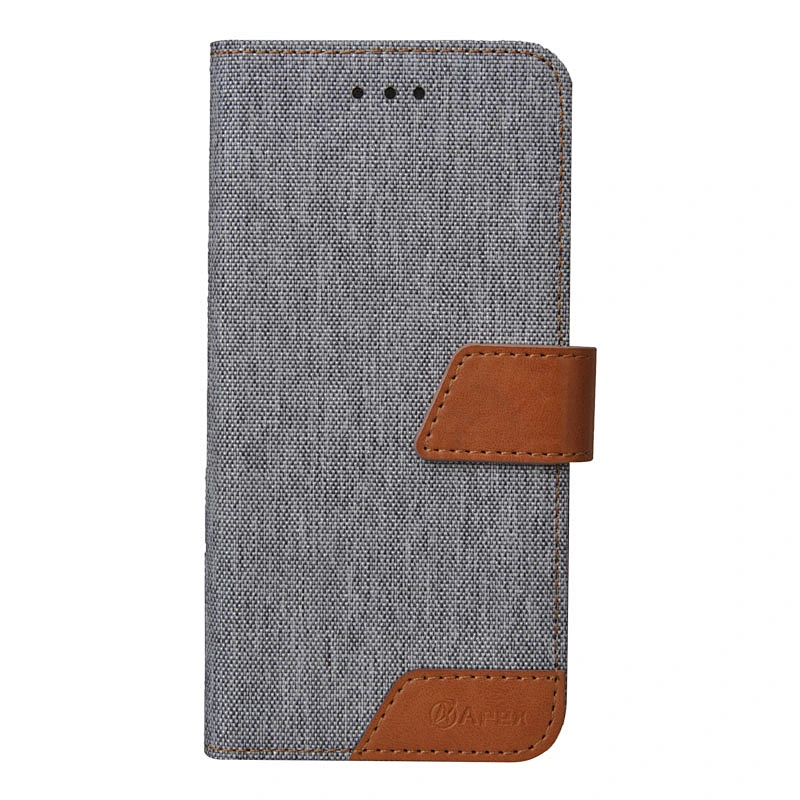 Fabric Phone Wallet Case Cell Phone Flip Cover With Buckle
