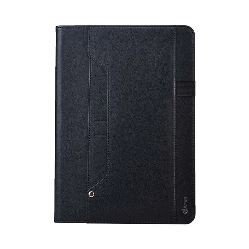 Auto Sleep Wake Suede PU Flip Foldable Leather Tablet Case For iPad With Removable Card Slots