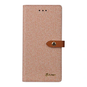 PU Leather Smart Phone Wallet Case Phone Flip Cover With Snap Button