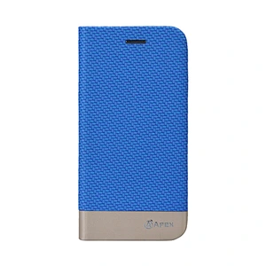 PU Leather Phone Book Case With Woven Pattern & Card Slots