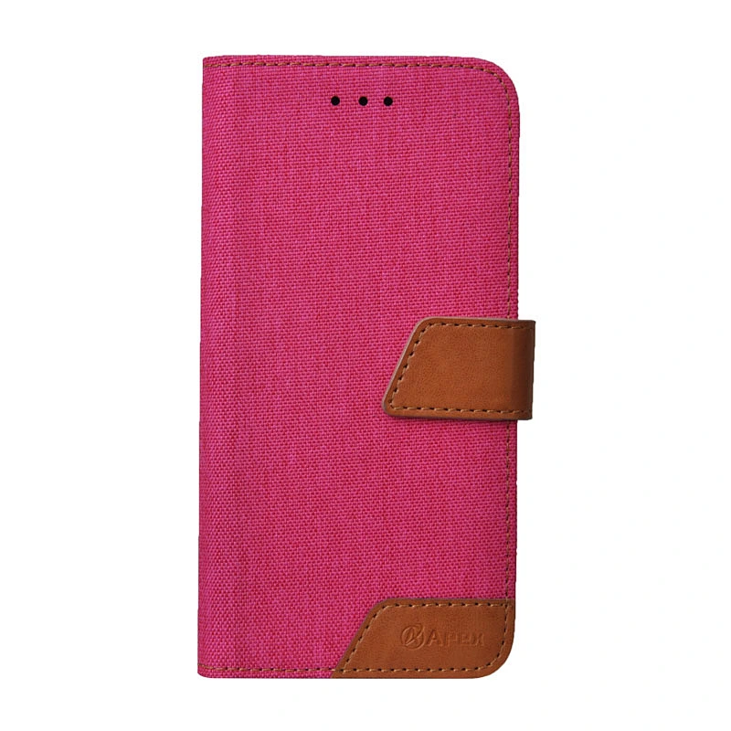Fabric Phone Wallet Case Cell Phone Flip Cover With Buckle