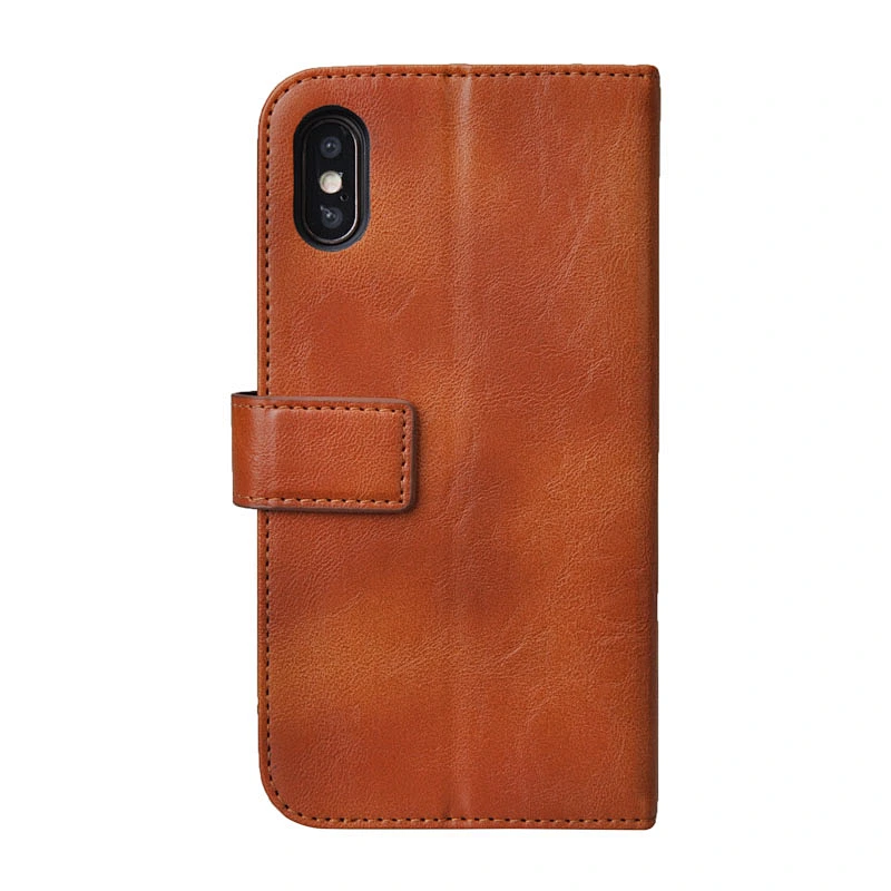 Leather Phone Wallet Case With Buckle Book Case Phone Flip Cover
