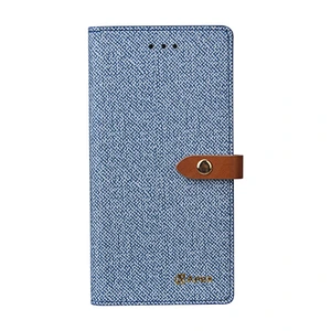 PU Leather Smart Phone Wallet Case Phone Flip Cover With Snap Button