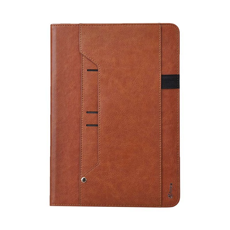 Auto Sleep Wake Suede PU Flip Foldable Leather Tablet Case For iPad With Removable Card Slots
