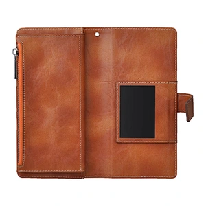 Functional Mobile Phone Wallet Case Wallet Bag With Buckle & Zipper