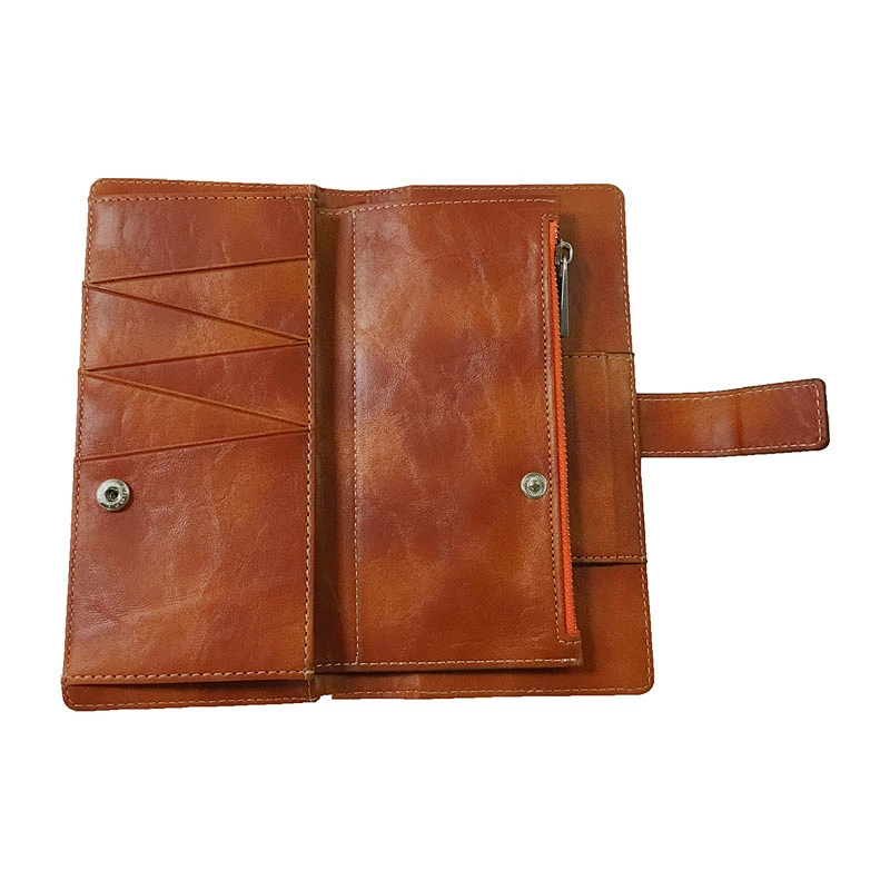 Functional Mobile Phone Wallet Case Wallet Bag With Buckle & Zipper