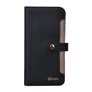 Leather Cell Phone Wallet Case Phone Flip Cover With Snap Button