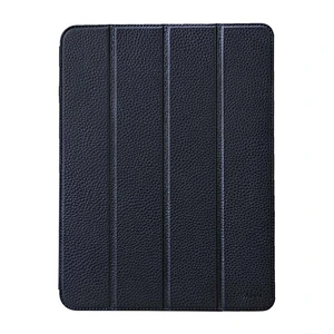 Tri fold emboss custom universal leather tablet case for 7-inch and 8-inch tablets with metal clip