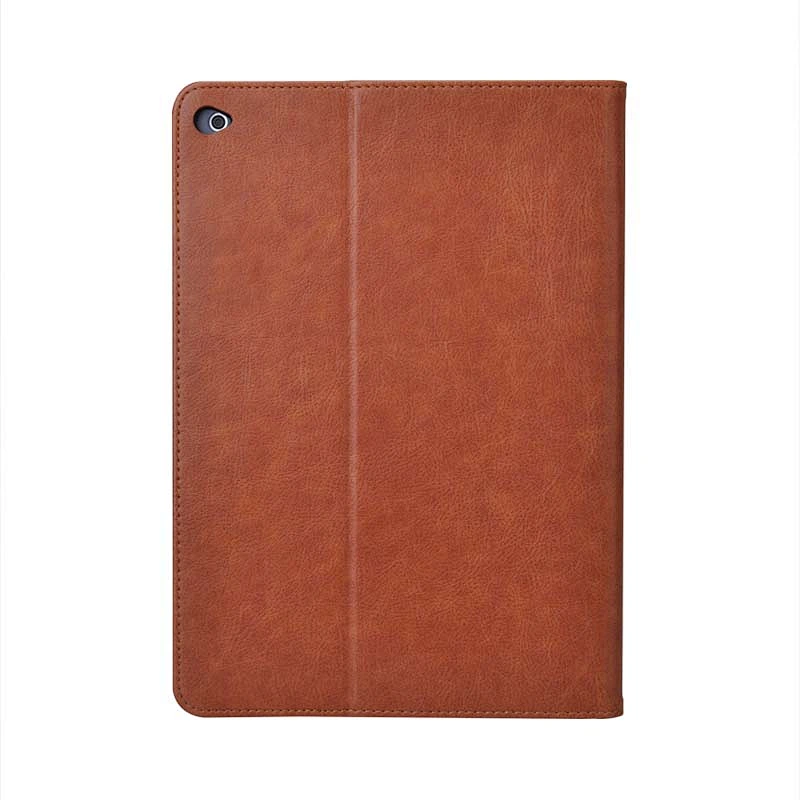 Auto Sleep Wake Suede PU Flip Foldable Leather Tablet Case For iPad With Removable Card Slots