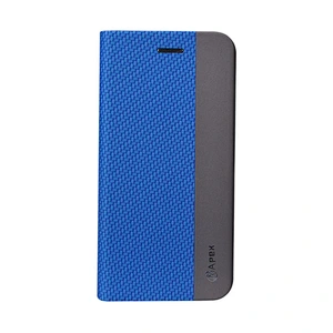 PU Leather Phone Book Case With Woven Pattern & Card Slots