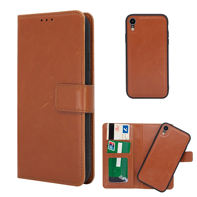 Premium Detachable PU Leather Phone Flip Cover