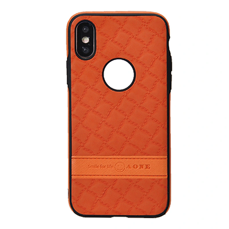 Splicing Style Cell Phone Case Phone Cover With Brand Hole