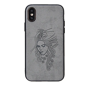 Embossing Smart Phone Case PC+TPU 2in1 Phone Cover
