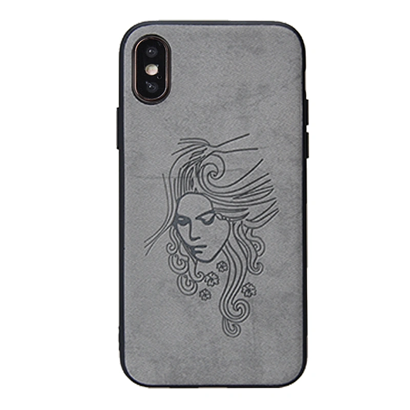 Embossing Smart Phone Case PC+TPU 2in1 Phone Cover